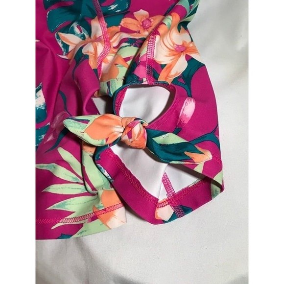 NWOT Old Navy Size 5 XS Girls Active Powersoft Pink Floral Biker Shorts - Picture 4 of 5